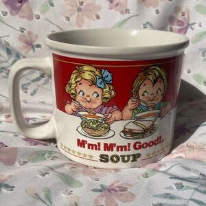 Vintage 1993 Campbell Soup Kids Mug Westwood Red And White Label M’m! M’m! Good!